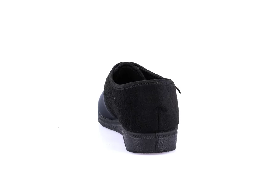 Women's slipper in fabric PA0004 - BLACK | Grünland