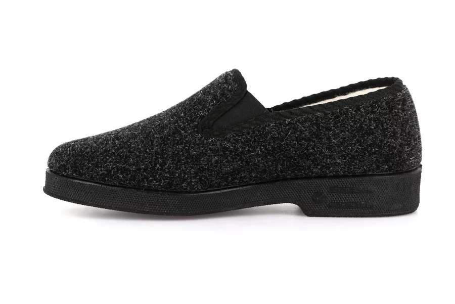 Padded men's slipper PA0011 - BLACK | Grünland