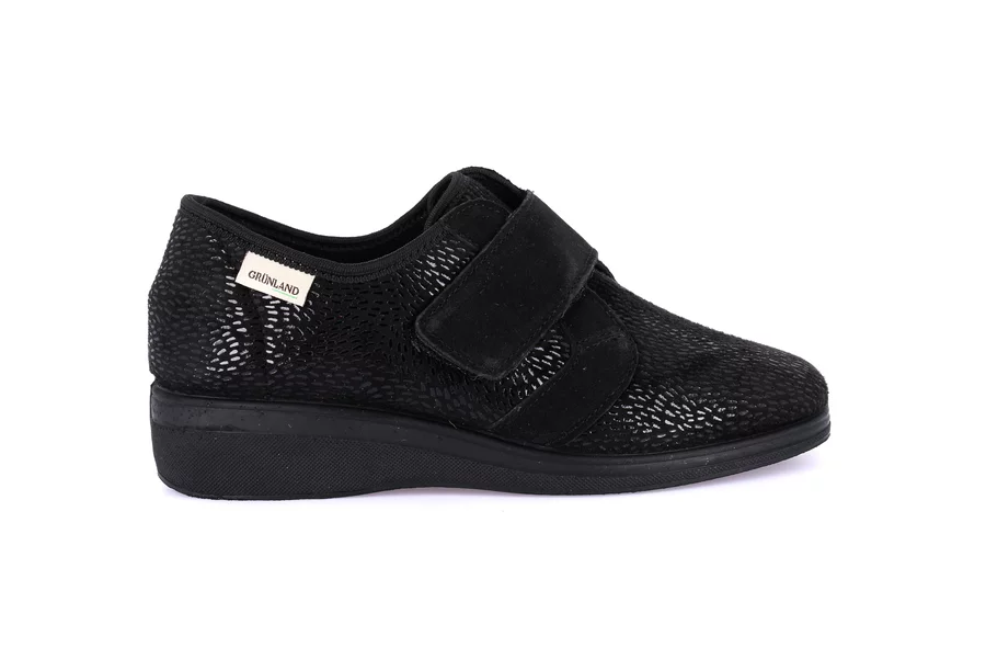 Winter slipper in stretch material | IRAE PA0665 - BLACK | Grünland