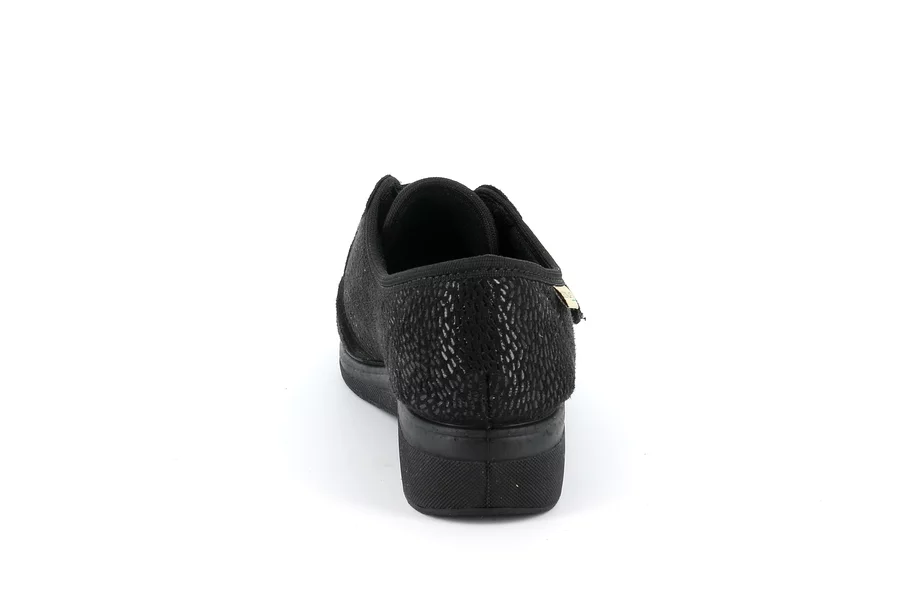 Pantofola invernale in materiale elasticizzato | IRAE PA0665 - NERO | Grünland