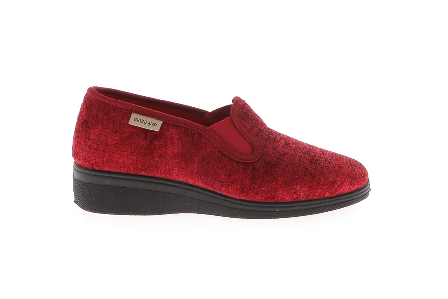 Wedge slipper in chenille | IRAE PA0672 - BORDEAUX | Grünland