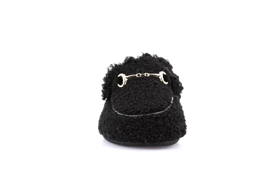 Mocassino teddy | GLES PA0862 - NERO | Grünland