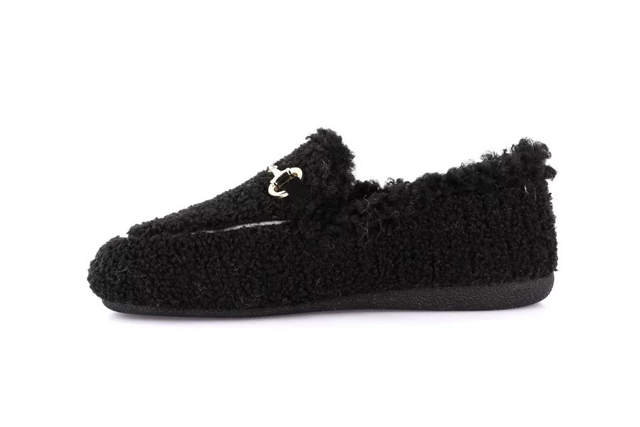 Teddy moccasin | GLES  PA0862 - BLACK | Grünland