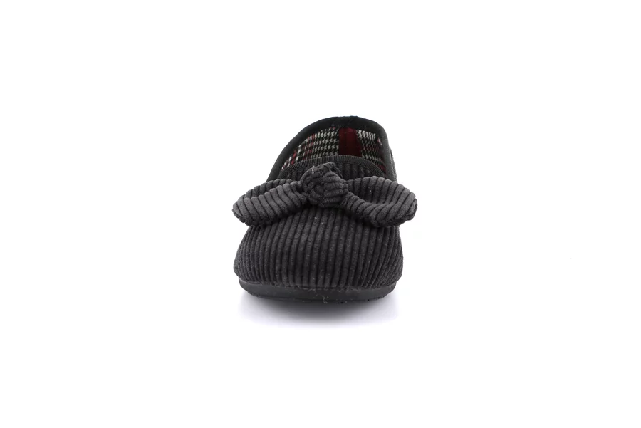 Slipper with bow | TAXI PA0869 - BLACK | Grünland