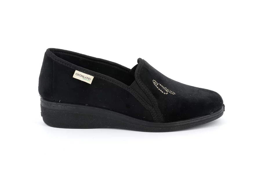 Women's slip-on slipper PA1091 - BLACK | Grünland