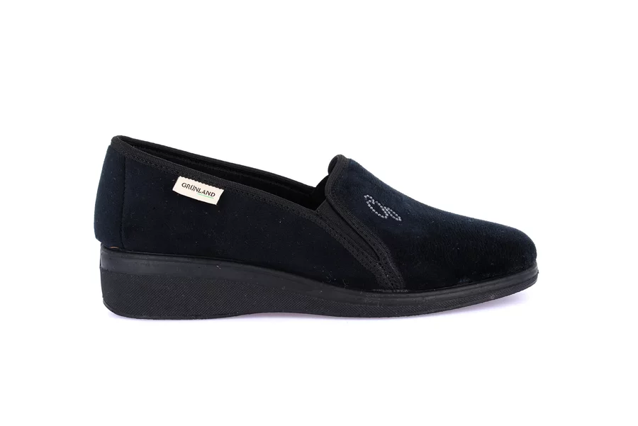 Women's slip-on slipper| IRAE PA1091 - BLACK | Grünland