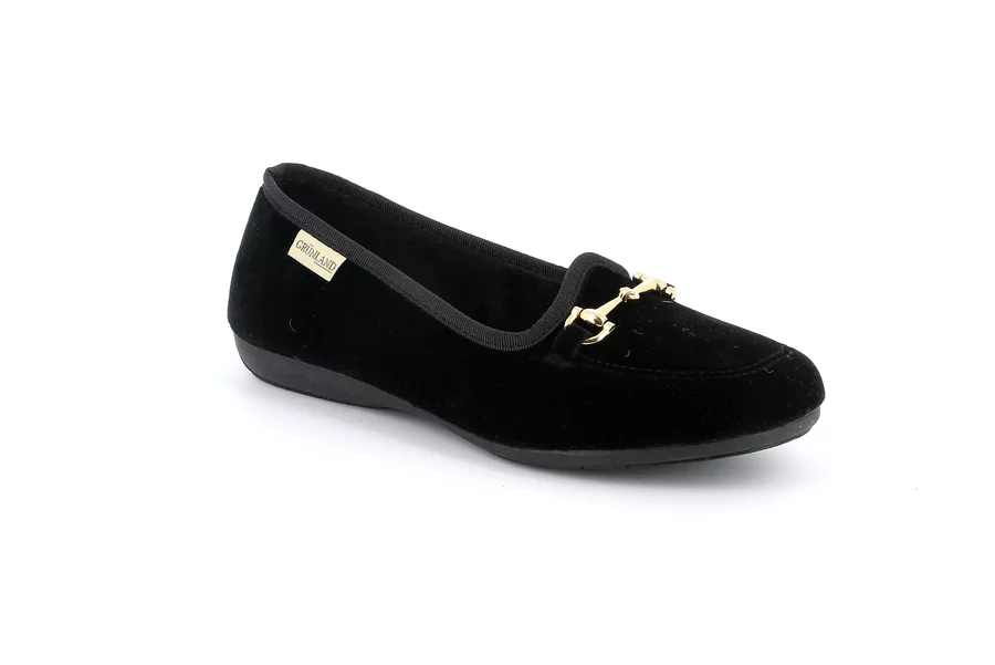 Slipper with horsebit | TAXI PA1157 - BLACK | Grünland