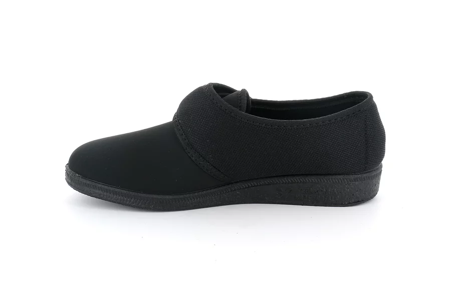 Pantofola comfort a strappo PA1201 - NERO | Grünland