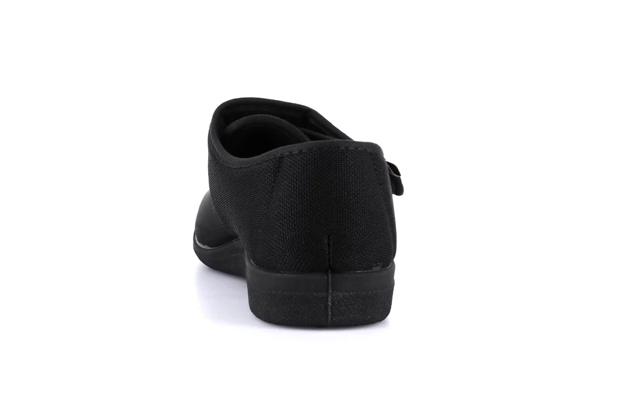 Slipper closed with velcro closure PA1205 - BLACK | Grünland