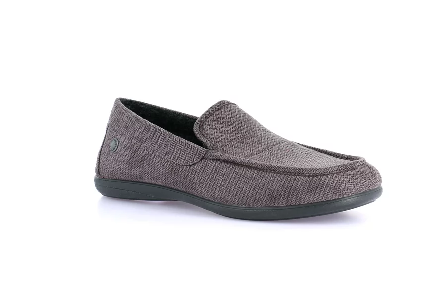 Men's moccasin-style slipper | GAFO PA1248 - GREY | Grünland