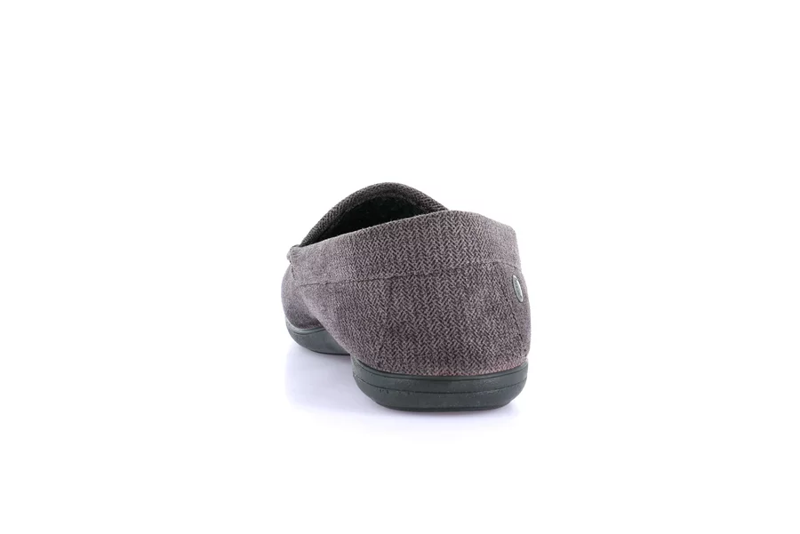 Men's moccasin-style slipper | GAFO PA1248 - GREY | Grünland