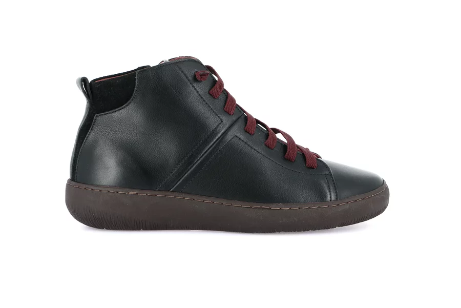 Laced ankle boot | IMOD PO1720 - NERO-BORDO' | Grünland