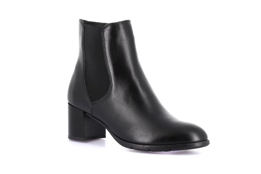 Women's ankle boot with heel | AMMA PO1737 - BLACK | Grünland