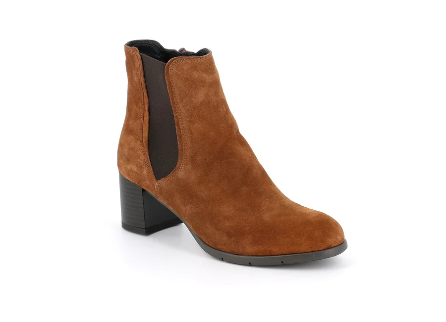 Ankle boot in suede | AMMA PO1739 - CUOIO | Grünland