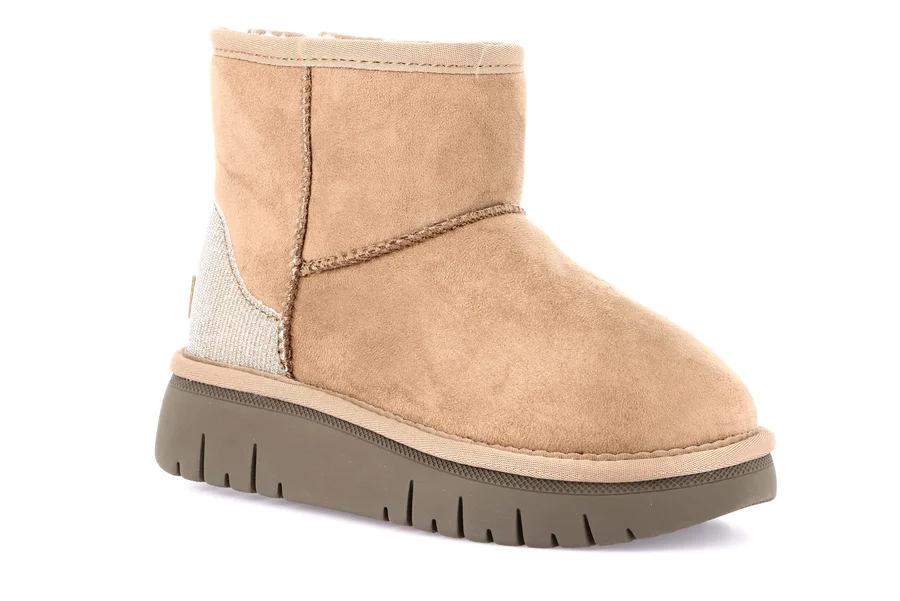 Stivaletto con back in glitter da bambina