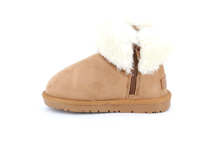 Junior ankle boot eco fur | CROM PO2048 - CUOIO | Grünland Junior