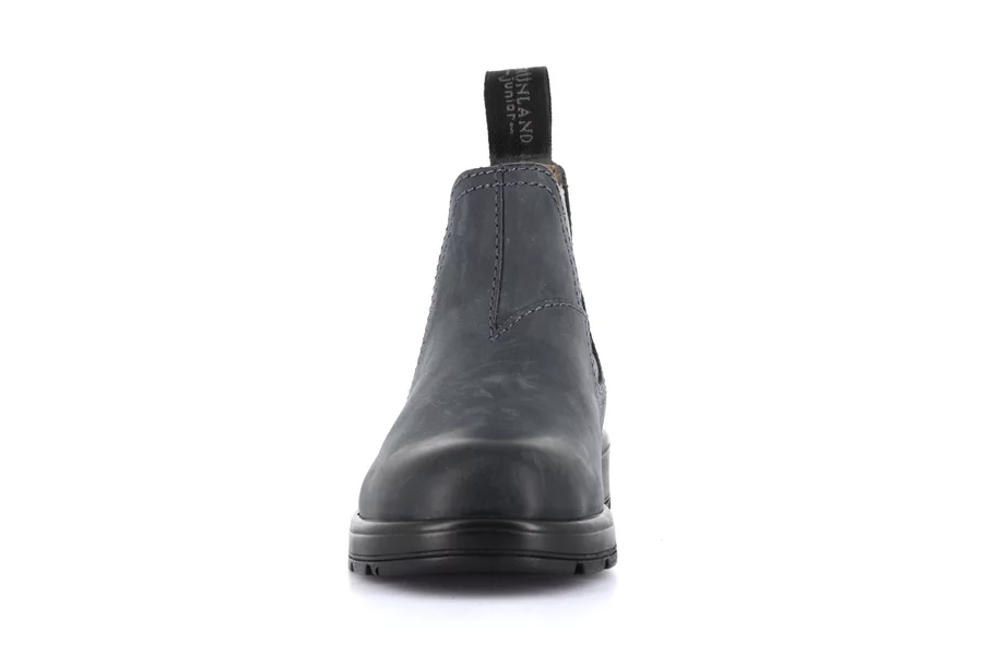 Ankle boots for little boy in genuine leather | STAT PO2051 - BLU-ANTRACITE | Grünland Junior