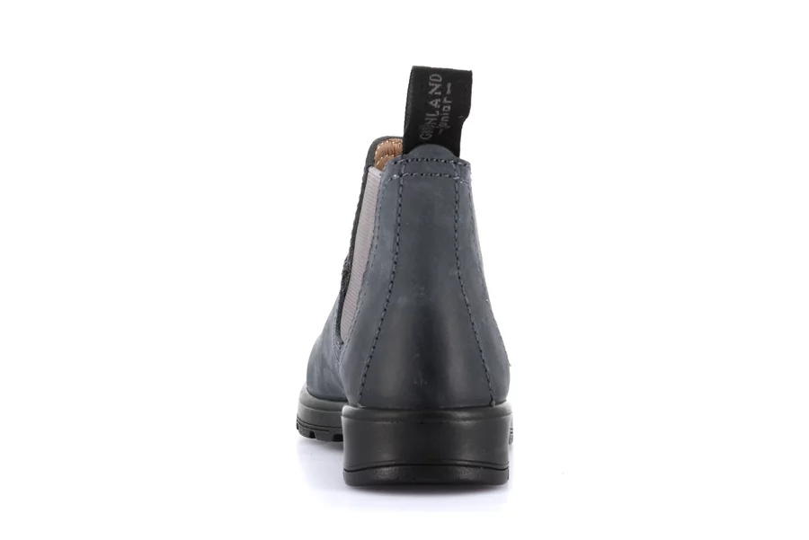 Ankle boots for little boy in genuine leather | STAT PO2051 - BLU-ANTRACITE | Grünland Junior