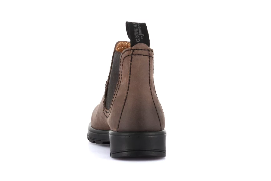 Ankle boots for little boy in genuine leather | STAT PO2051 - MARRONE-T.MORO | Grünland Junior