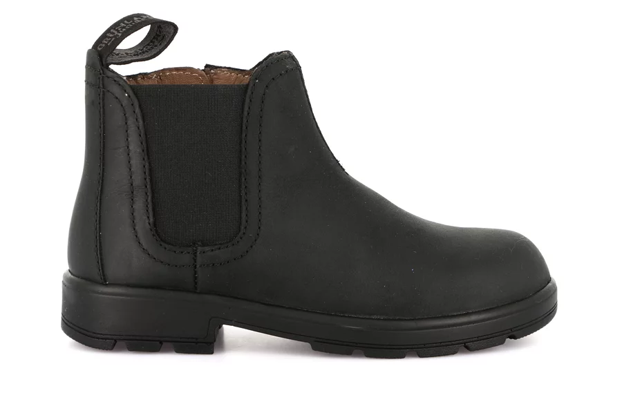 Ankle boots for little boy in genuine leather | STAT PO2051 - NERO-NERO | Grünland Junior