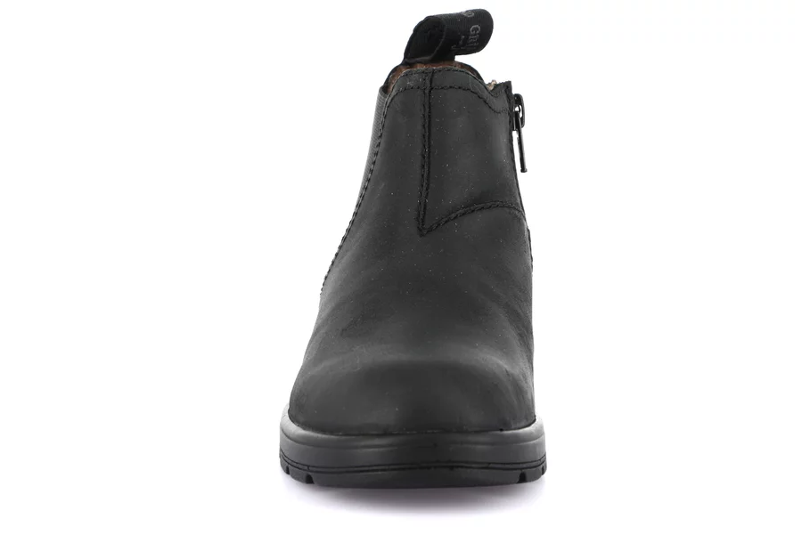 Ankle boots for little boy in genuine leather | STAT PO2051 - NERO-NERO | Grünland Junior