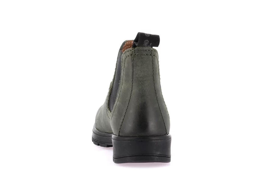 Ankle boots for little boy in genuine leather | STAT PO2051 - OLIVA-NERO | Grünland Junior