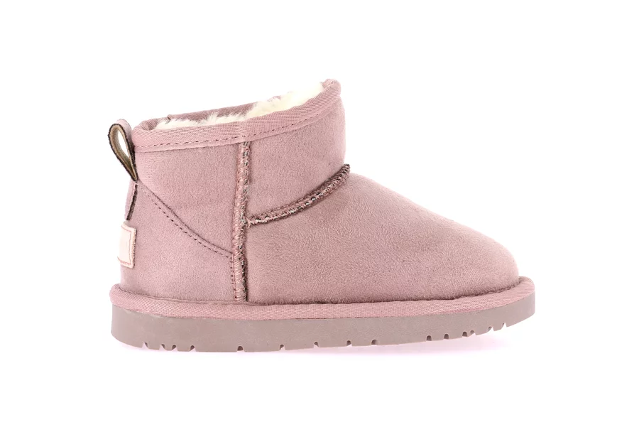 Junior ankle boot in eco fur | CROM PO2100 - GLICINE | Grünland Junior