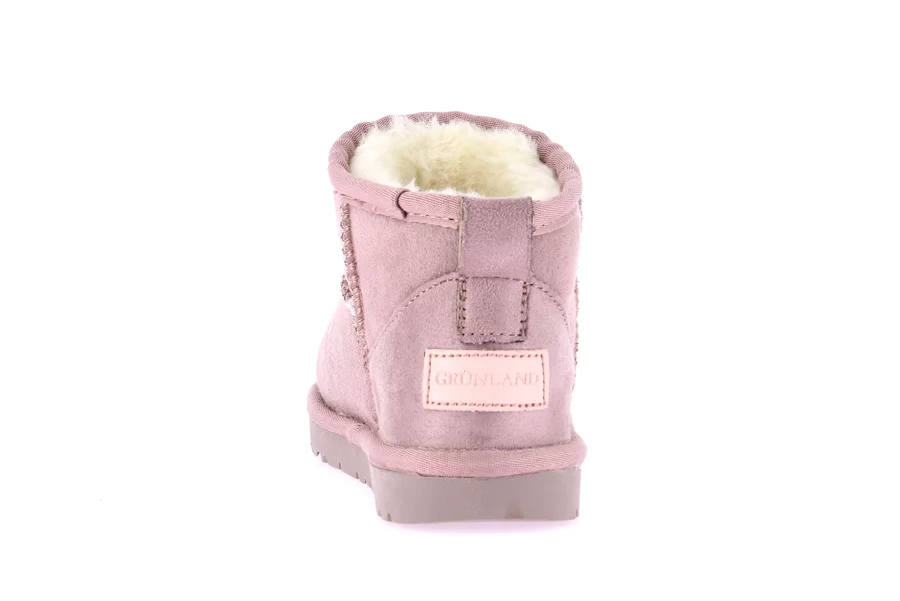 Junior ankle boot in eco fur | CROM PO2100 - GLICINE | Grünland Junior