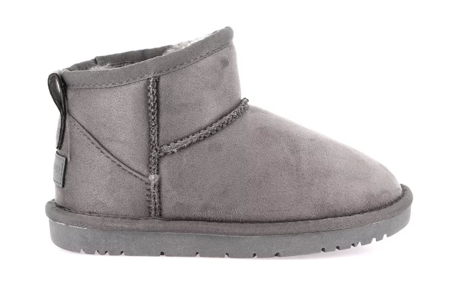 Junior ankle boot in eco fur | CROM PO2100 - GREY | Grünland Junior