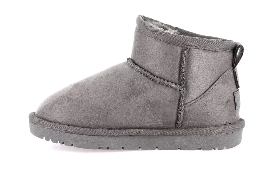 Junior ankle boot in eco fur | CROM PO2100 - GREY | Grünland Junior