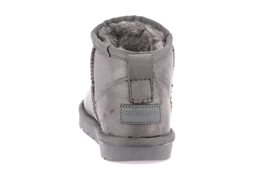 Junior ankle boot in eco fur | CROM PO2100 - GREY | Grünland Junior