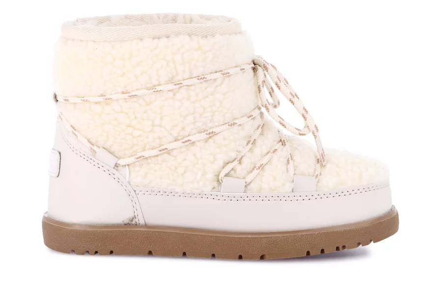 Junior ankle boot in eco fur | CROM PO2101 - BEIGE | Grünland Junior