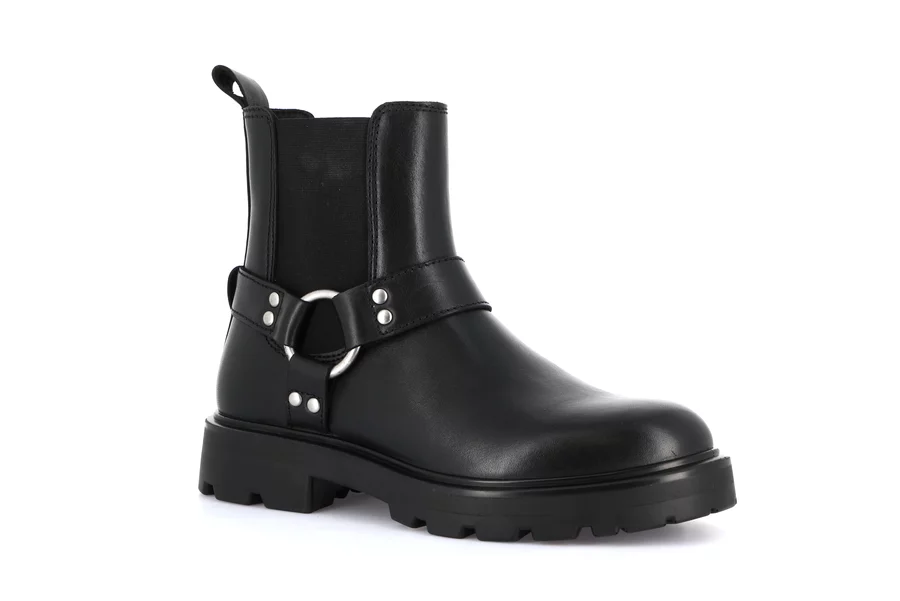 Genuine leather ankle boot | RAKA PO2131 - BLACK | Grünland