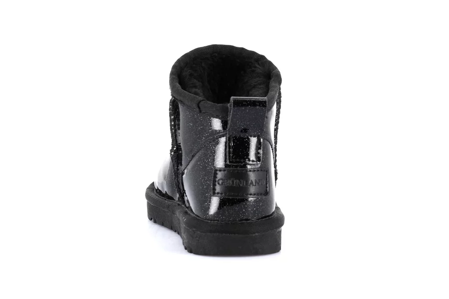 Soft patent leather ankle boot PO2141 - BLACK | Grünland Junior