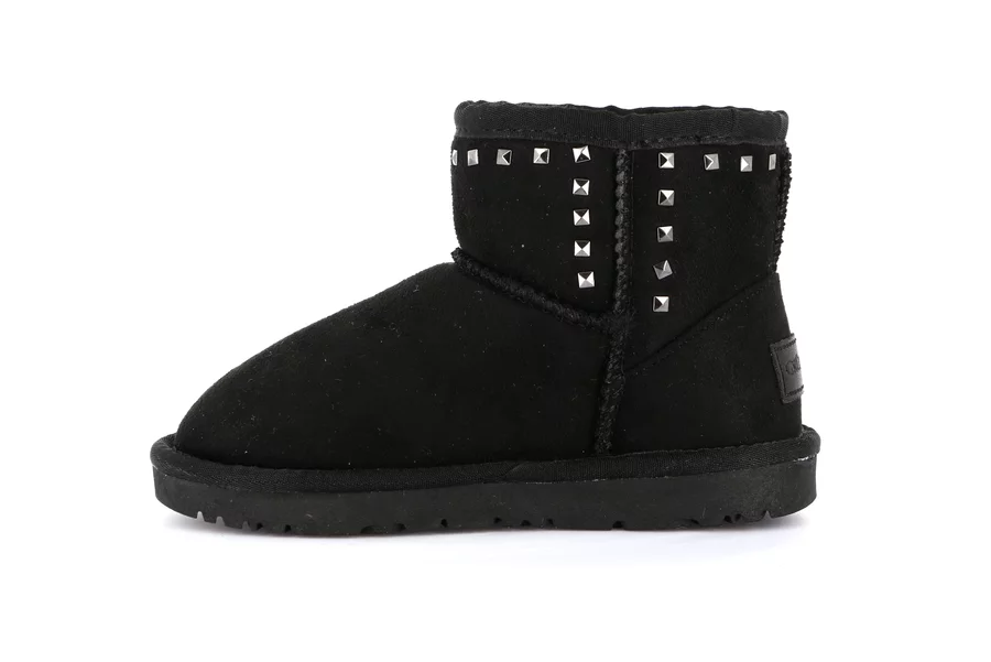 CROM ankle boot with studs PO2142 - BLACK | Grünland Junior