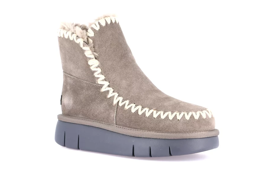 Suede cozy ankle boot | CHOT PO2147 - GREY | Grünland