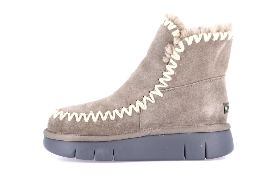 Suede cozy ankle boot | CHOT PO2147 - GREY | Grünland