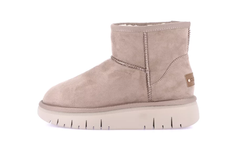 Suede cozy ankle boot | CHOT PO2148 - TAUPE | Grünland