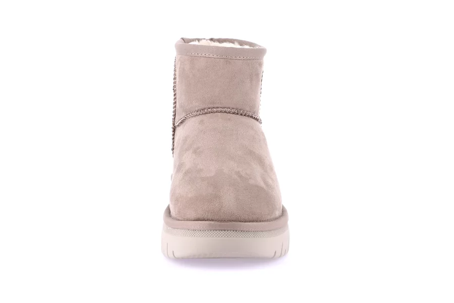 Wildleder gemütliche Stiefelette | CHOT PO2148 - TAUPE | Grünland