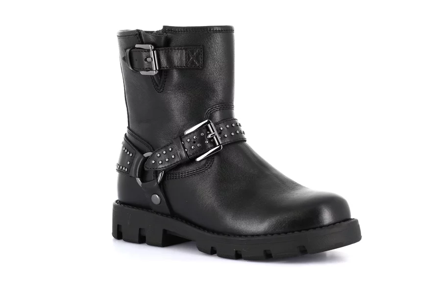 Girl's combat boot with buckles | CLIP PO2161 - BLACK | Grünland Junior