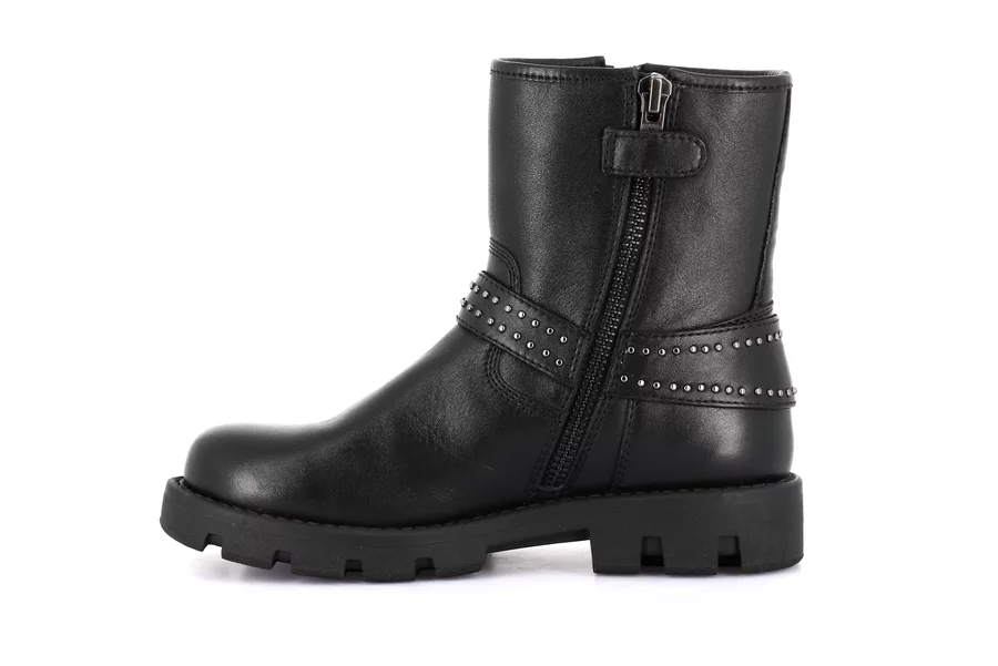 Girl's combat boot with buckles | CLIP PO2161 - BLACK | Grünland Junior