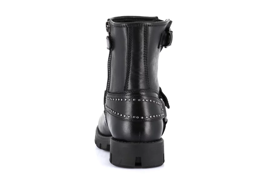 Girl's combat boot with buckles | CLIP PO2161 - BLACK | Grünland Junior