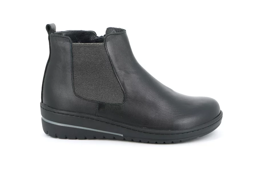 Ankle boot in leather | NILE PO2319 - BLACK | Grünland