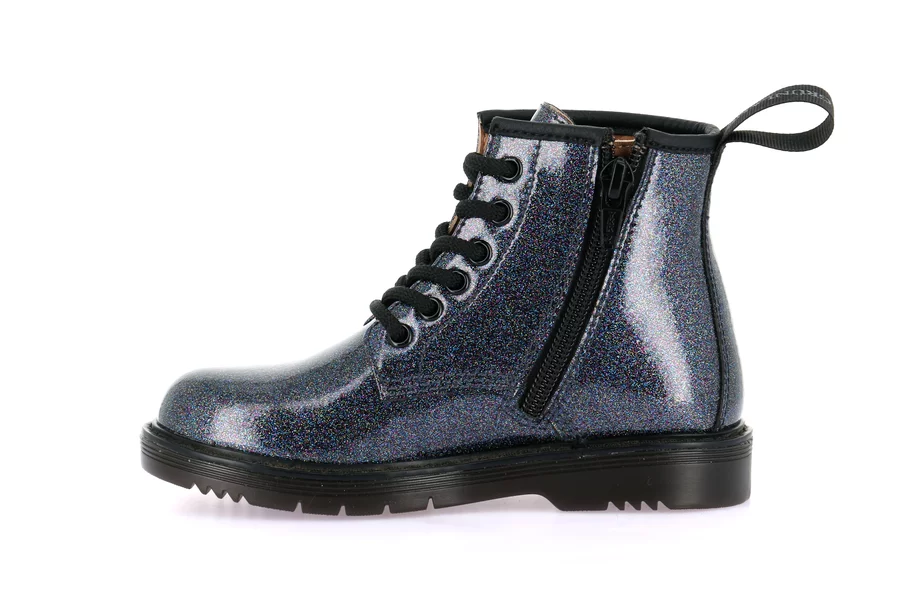 Junior Stiefelette aus Lackleder | TABA PO2348 - BLU NOTTE | Grünland Junior