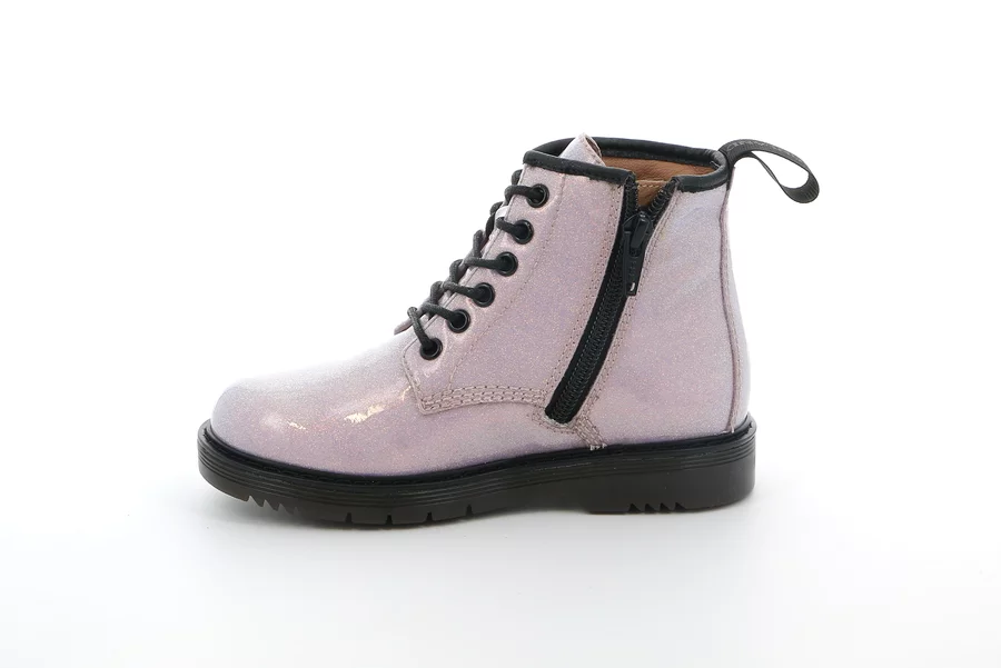 Junior ankle boot in patent leather | TABA PO2348 - GLICINE | Grünland Junior