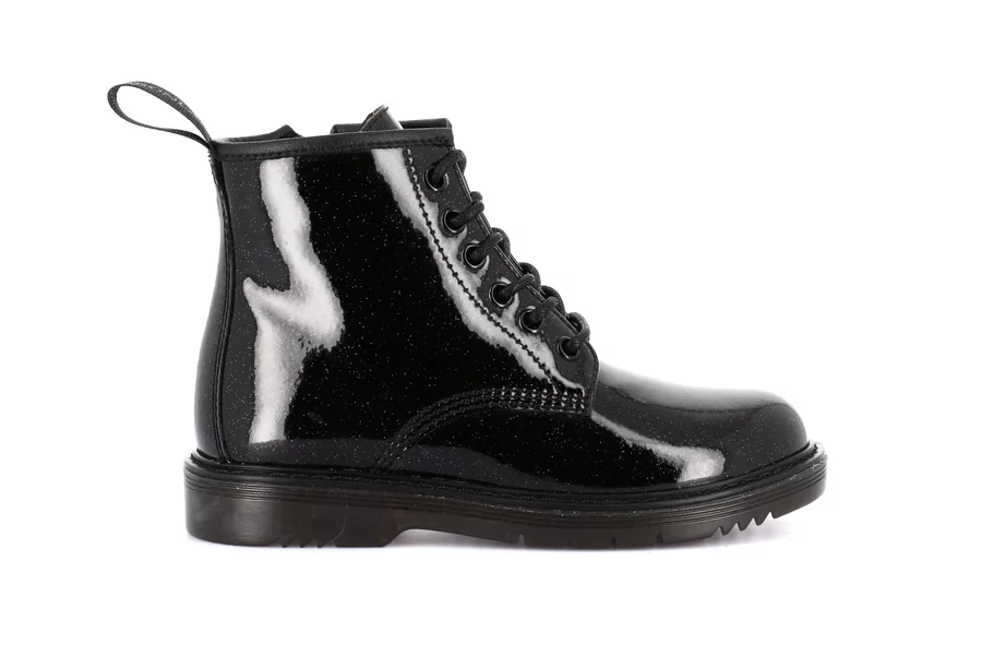 Junior ankle boot in patent leather | TABA PO2348 - BLACK | Grünland Junior