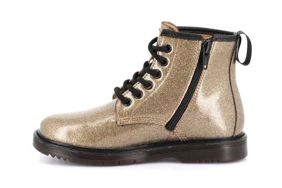 Junior ankle boot in patent leather | TABA PO2348 - GOLD | Grünland Junior