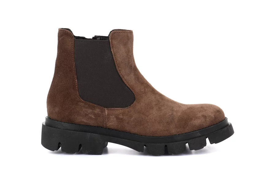 Stiefelette aus Wildleder | ROCE PO2367 - BRAUN | Grünland