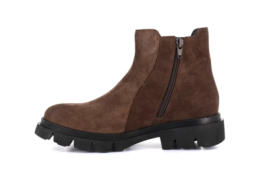 Stiefelette aus Wildleder | ROCE PO2367 - BRAUN | Grünland