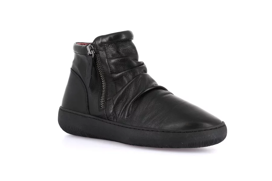 City ankle boot in genuine leather | IMOD PO2370 - BLACK | Grünland